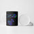 Neon Dartboard Darts Ceramic Mug with Colorful Target and Psychedelic Swirl Pattern - Wonder Print Shop