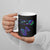 Neon Dartboard Darts Ceramic Mug with Colorful Target and Psychedelic Swirl Pattern - Wonder Print Shop