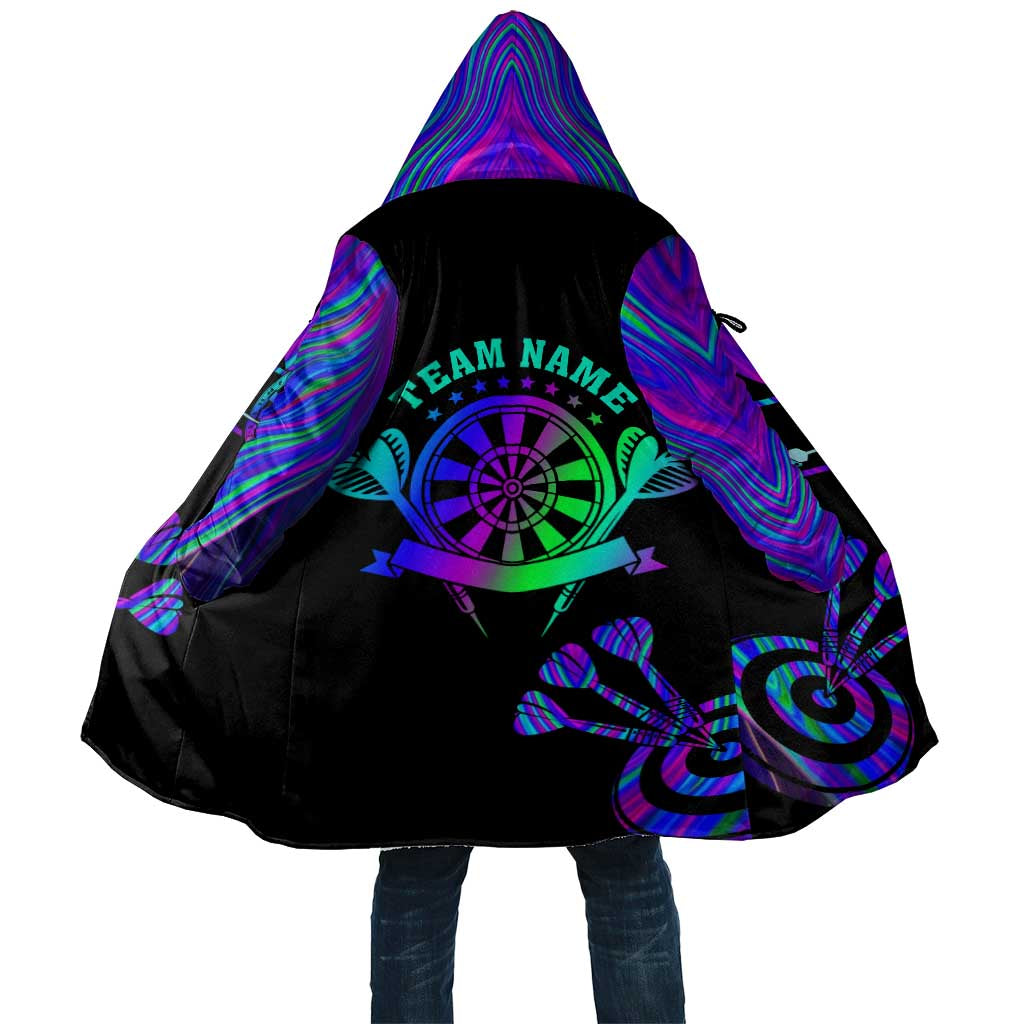 Neon Dartboard Darts Cloak with Colorful Target and Psychedelic Swirl Pattern - Wonder Print Shop