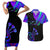 Neon Dartboard Darts Couples Matching Short Sleeve Bodycon Dress and Hawaiian Shirt with Colorful Target and Psychedelic Swirl Pattern - Wonder Print Shop
