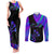 Neon Dartboard Darts Couples Matching Tank Maxi Dress and Long Sleeve Button Shirt with Colorful Target and Psychedelic Swirl Pattern - Wonder Print Shop