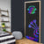 Neon Dartboard Darts Door Cover with Colorful Target and Psychedelic Swirl Pattern - Wonder Print Shop