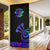 Neon Dartboard Darts Door Cover with Colorful Target and Psychedelic Swirl Pattern - Wonder Print Shop