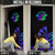 Neon Dartboard Darts Door Cover with Colorful Target and Psychedelic Swirl Pattern - Wonder Print Shop