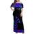 Neon Dartboard Darts Family Matching Off Shoulder Maxi Dress and Hawaiian Shirt with Colorful Target and Psychedelic Swirl Pattern - Wonder Print Shop
