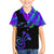 Neon Dartboard Darts Family Matching Off Shoulder Maxi Dress and Hawaiian Shirt with Colorful Target and Psychedelic Swirl Pattern - Wonder Print Shop