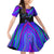Neon Dartboard Darts Family Matching Off Shoulder Short Dress and Hawaiian Shirt with Colorful Target and Psychedelic Swirl Pattern - Wonder Print Shop