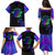 Neon Dartboard Darts Family Matching Puletasi and Hawaiian Shirt with Colorful Target and Psychedelic Swirl Pattern - Wonder Print Shop