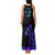 Neon Dartboard Darts Family Matching Tank Maxi Dress and Hawaiian Shirt with Colorful Target and Psychedelic Swirl Pattern - Wonder Print Shop