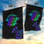 Neon Dartboard Darts Garden Flag with Colorful Target and Psychedelic Swirl Pattern - Wonder Print Shop
