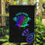 Neon Dartboard Darts Garden Flag with Colorful Target and Psychedelic Swirl Pattern - Wonder Print Shop