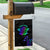 Neon Dartboard Darts Garden Flag with Colorful Target and Psychedelic Swirl Pattern - Wonder Print Shop