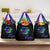 Neon Dartboard Darts Grocery Bag with Colorful Target and Psychedelic Swirl Pattern - Wonder Print Shop
