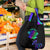 Neon Dartboard Darts Grocery Bag with Colorful Target and Psychedelic Swirl Pattern - Wonder Print Shop
