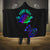 Neon Dartboard Darts Hooded Blanket with Colorful Target and Psychedelic Swirl Pattern - Wonder Print Shop