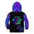 Neon Dartboard Darts Kid Hoodie with Colorful Target and Psychedelic Swirl Pattern - Wonder Print Shop