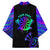 Neon Dartboard Darts Kimono with Colorful Target and Psychedelic Swirl Pattern - Wonder Print Shop