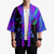 Neon Dartboard Darts Kimono with Colorful Target and Psychedelic Swirl Pattern - Wonder Print Shop