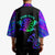 Neon Dartboard Darts Kimono with Colorful Target and Psychedelic Swirl Pattern - Wonder Print Shop