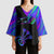 Neon Dartboard Darts Kimono Sleeve Blouse with Colorful Target and Psychedelic Swirl Pattern - Wonder Print Shop