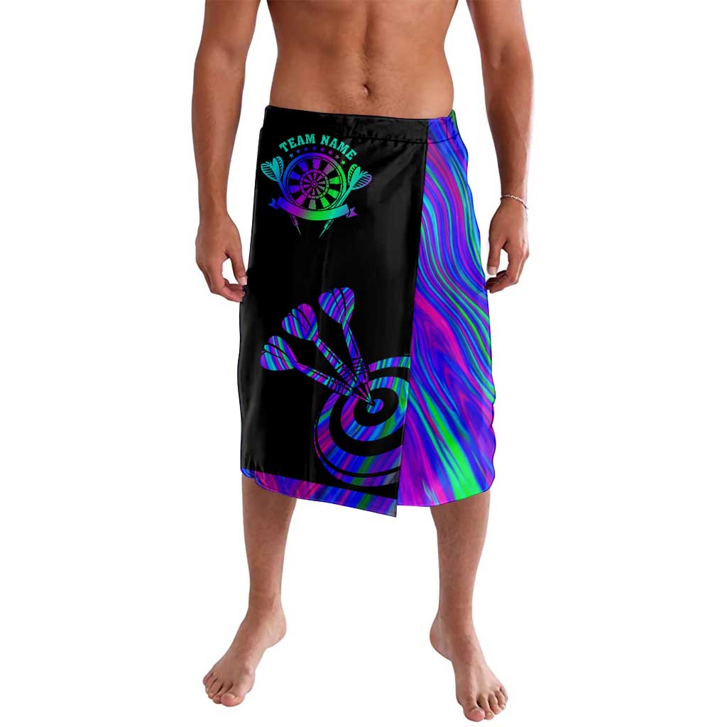 Neon Dartboard Darts Lavalava with Colorful Target and Psychedelic Swirl Pattern - Wonder Print Shop