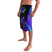 Neon Dartboard Darts Lavalava with Colorful Target and Psychedelic Swirl Pattern - Wonder Print Shop