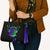 Neon Dartboard Darts Leather Bag with Colorful Target and Psychedelic Swirl Pattern - Wonder Print Shop