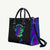 Neon Dartboard Darts Leather Bag with Colorful Target and Psychedelic Swirl Pattern - Wonder Print Shop