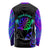 Neon Dartboard Darts Long Sleeve Shirt with Colorful Target and Psychedelic Swirl Pattern - Wonder Print Shop