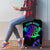 Neon Dartboard Darts Luggage Cover with Colorful Target and Psychedelic Swirl Pattern - Wonder Print Shop