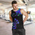 Neon Dartboard Darts Men Tank Top with Colorful Target and Psychedelic Swirl Pattern - Wonder Print Shop