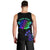 Neon Dartboard Darts Men Tank Top with Colorful Target and Psychedelic Swirl Pattern - Wonder Print Shop