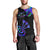 Neon Dartboard Darts Men Tank Top with Colorful Target and Psychedelic Swirl Pattern - Wonder Print Shop