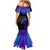 Neon Dartboard Darts Mermaid Dress with Colorful Target and Psychedelic Swirl Pattern - Wonder Print Shop