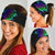 Neon Dartboard Darts Neck Gaiter with Colorful Target and Psychedelic Swirl Pattern TS04