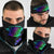 Neon Dartboard Darts Neck Gaiter with Colorful Target and Psychedelic Swirl Pattern TS04