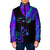 Neon Dartboard Darts Padded Jacket with Colorful Target and Psychedelic Swirl Pattern - Wonder Print Shop
