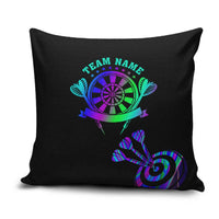 Neon Dartboard Darts Pillow Cover with Colorful Target and Psychedelic Swirl Pattern - Wonder Print Shop