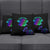 Neon Dartboard Darts Pillow Cover with Colorful Target and Psychedelic Swirl Pattern - Wonder Print Shop