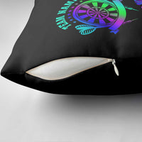 Neon Dartboard Darts Pillow Cover with Colorful Target and Psychedelic Swirl Pattern - Wonder Print Shop