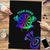 Neon Dartboard Darts Puzzle with Colorful Target and Psychedelic Swirl Pattern - Wonder Print Shop