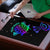 Neon Dartboard Darts Puzzle with Colorful Target and Psychedelic Swirl Pattern - Wonder Print Shop