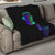 Neon Dartboard Darts Quilt with Colorful Target and Psychedelic Swirl Pattern - Wonder Print Shop