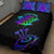 Neon Dartboard Darts Quilt Bed Set with Colorful Target and Psychedelic Swirl Pattern - Wonder Print Shop