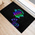 Neon Dartboard Darts Rubber Doormat with Colorful Target and Psychedelic Swirl Pattern - Wonder Print Shop