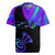 Neon Dartboard Darts Rugby Jersey with Colorful Target and Psychedelic Swirl Pattern - Wonder Print Shop