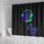 Neon Dartboard Darts Shower Curtain with Colorful Target and Psychedelic Swirl Pattern - Wonder Print Shop