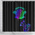 Neon Dartboard Darts Shower Curtain with Colorful Target and Psychedelic Swirl Pattern - Wonder Print Shop