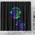 Neon Dartboard Darts Shower Curtain with Colorful Target and Psychedelic Swirl Pattern - Wonder Print Shop