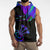 Neon Dartboard Darts Sleeveless Hoodie with Colorful Target and Psychedelic Swirl Pattern - Wonder Print Shop
